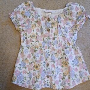 Little Lass Floral Blouse - Pink, Purple, Green